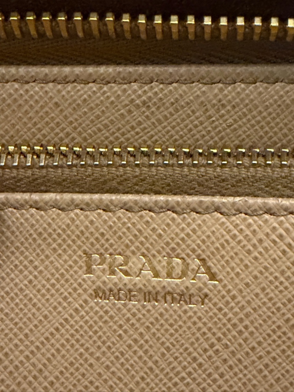 Prada Beige Saffiano Leather Zip-Around Wallet - Picture 12 of 15